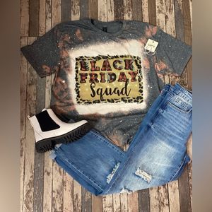 Black Friday Squad Bleached Tee